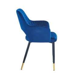 Krzesło Olivia Velvet niebieskie