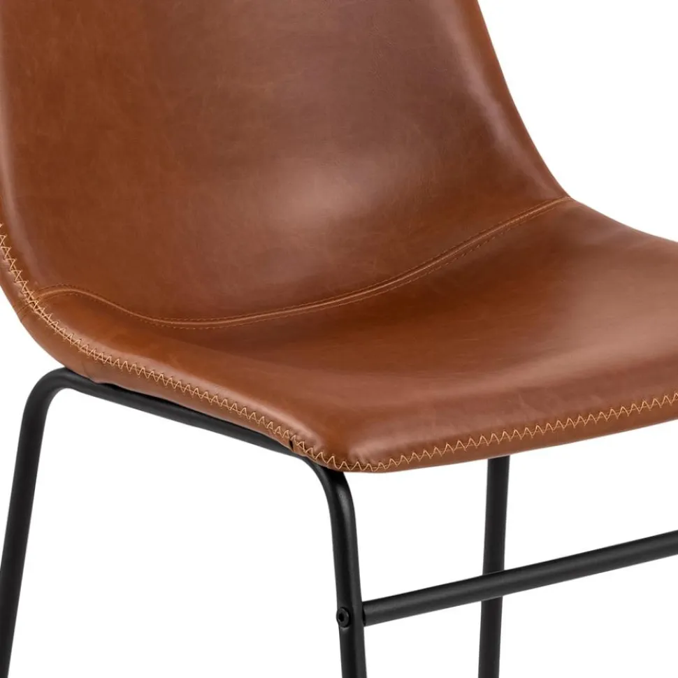 Krzesło Oregon brązowe PU