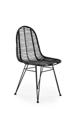 Krzesło Oregon rattan czarne