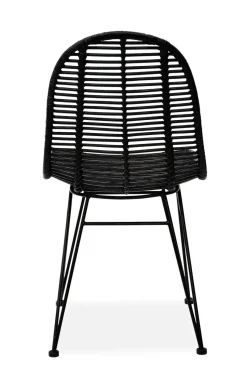 Krzesło Oregon rattan czarne