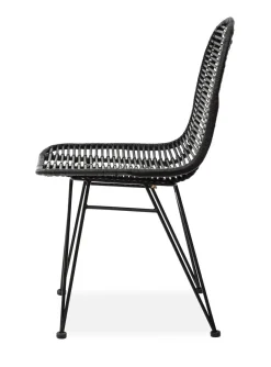 Krzesło Oregon rattan czarne