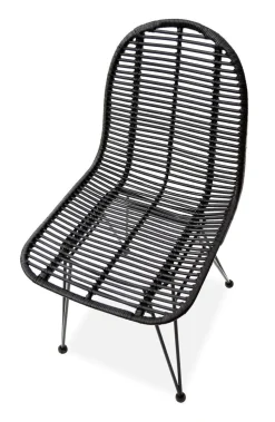 Krzesło Oregon rattan czarne