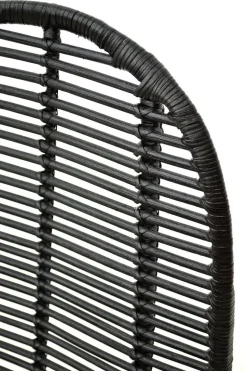 Krzesło Oregon rattan czarne