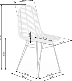 Krzesło Oregon rattan czarne