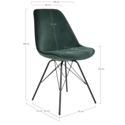 Krzesło Oslo Velvet zielone ciemne