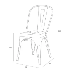 Krzesło Paris Antique żółte