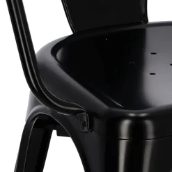 Krzesło Paris Arms czarne inspirowane Tolix