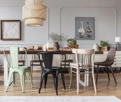 Krzesło Paris Arms czerwone inspirowane Tolix