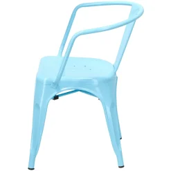 Krzesło Paris Arms niebieskie inspirowane Tolix