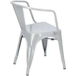 Krzesło Paris Arms szare inspirowane Tolix