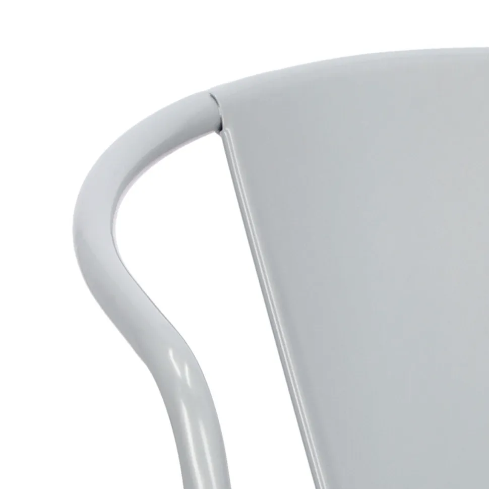 Krzesło Paris Arms szare inspirowane Tolix