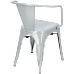 Krzesło Paris Arms szare inspirowane Tolix