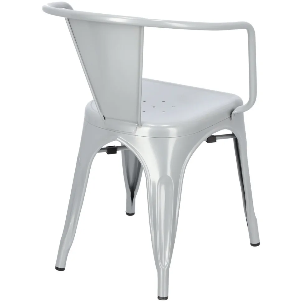 Krzesło Paris Arms szare inspirowane Tolix