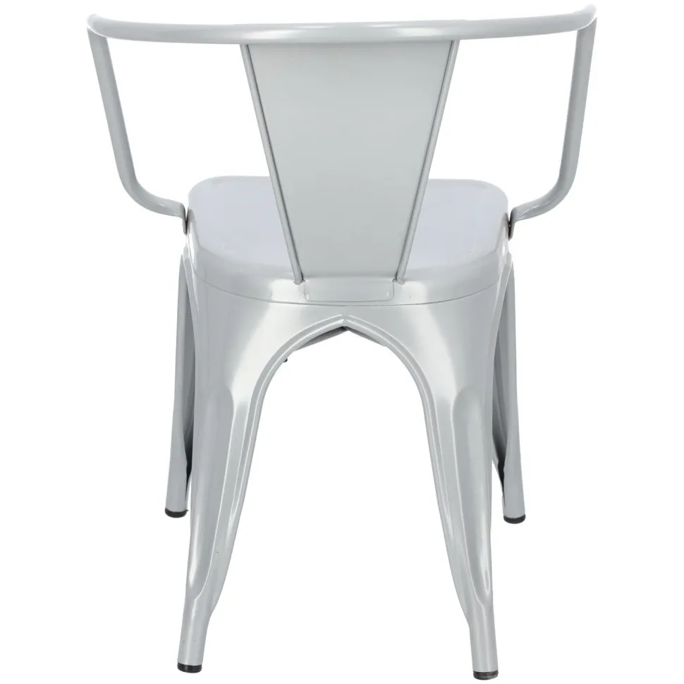 Krzesło Paris Arms szare inspirowane Tolix