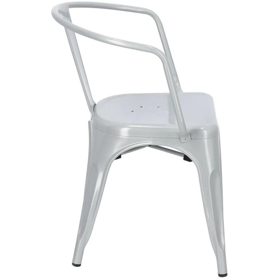 Krzesło Paris Arms szare inspirowane Tolix