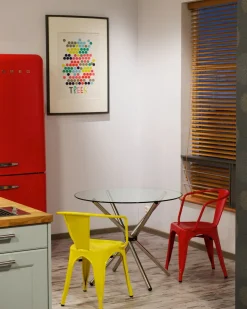 Krzesło Paris Arms szare inspirowane Tolix