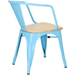 Krzesło Paris Arms Wood niebieskie sosna naturalna