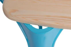 Krzesło Paris Arms Wood niebieskie sosna naturalna