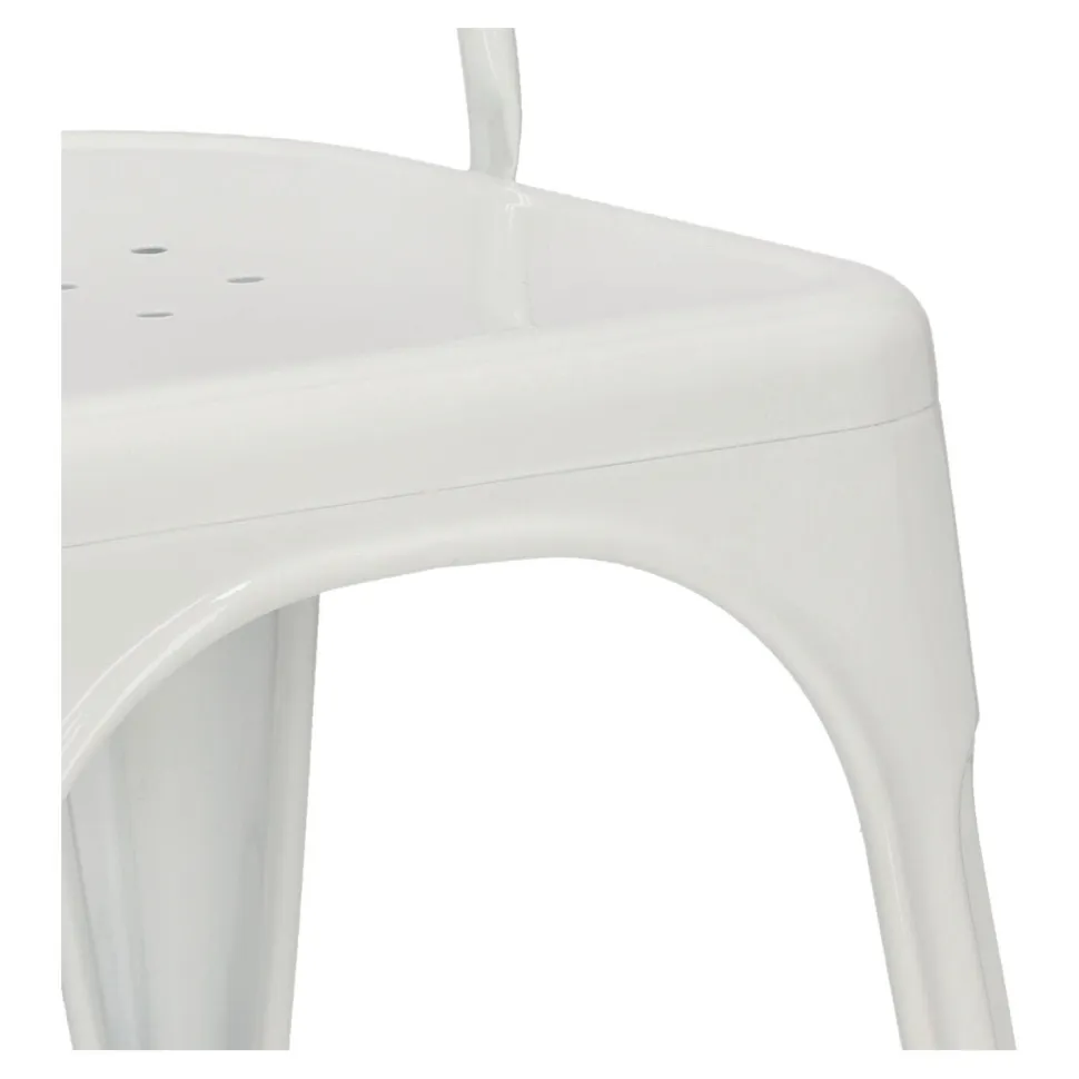 Krzesło Paris białe inspirowane Tolix