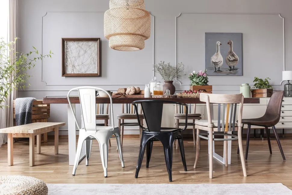 Krzesło Paris białe inspirowane Tolix