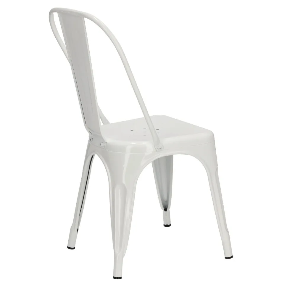 Krzesło Paris białe inspirowane Tolix