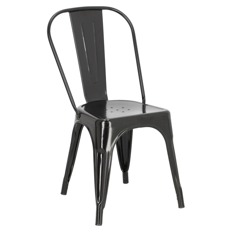 Krzesło Paris czarne inspirowane Tolix