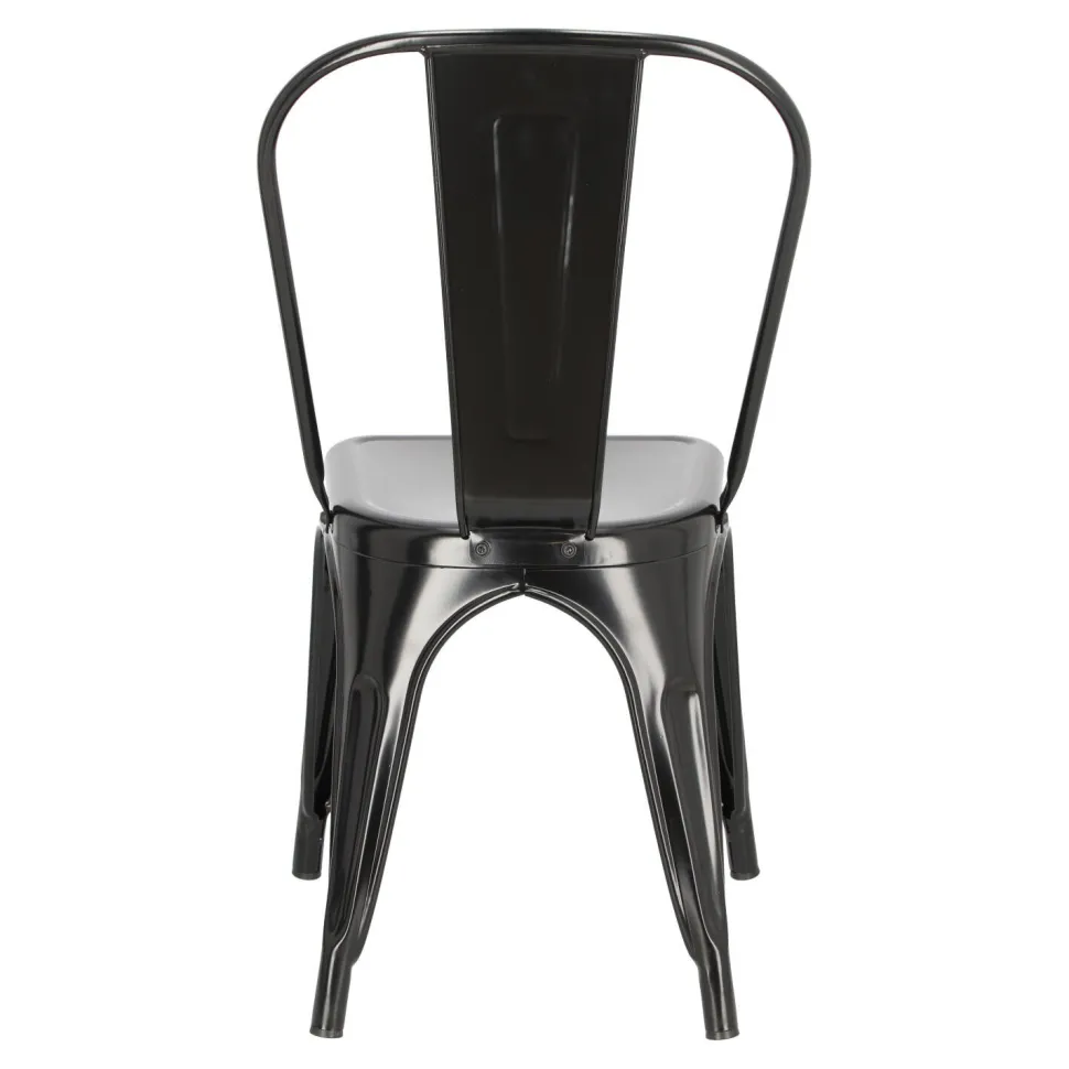 Krzesło Paris czarne inspirowane Tolix
