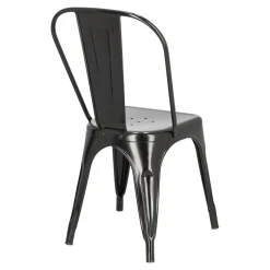 Krzesło Paris czarne inspirowane Tolix