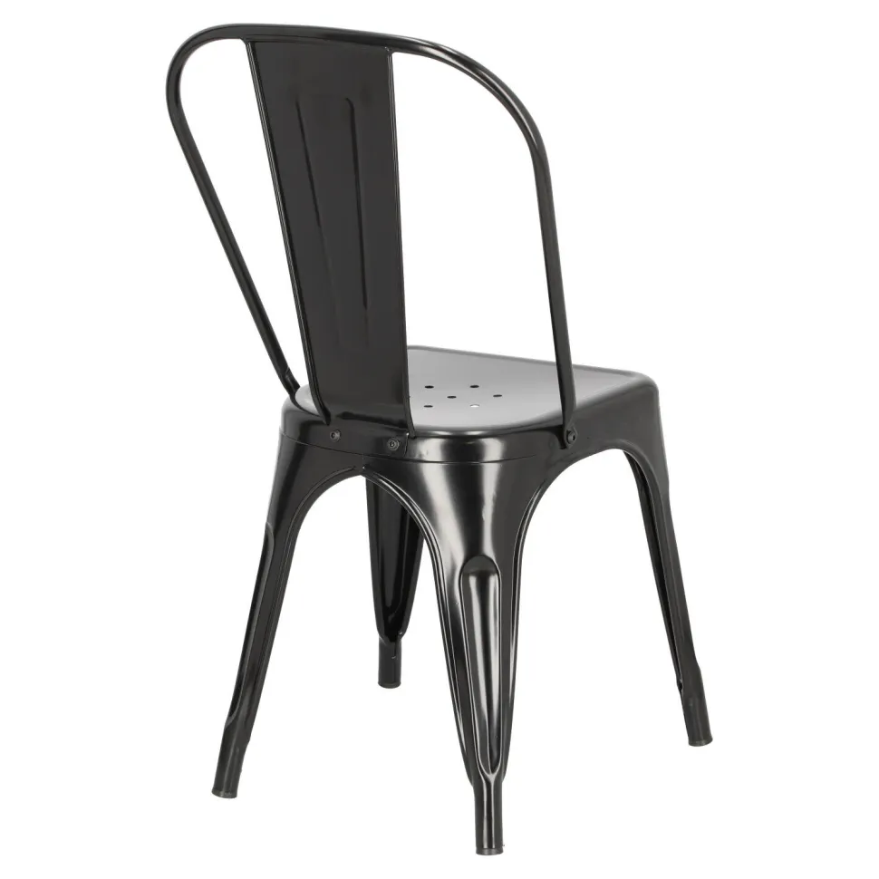Krzesło Paris czarne inspirowane Tolix