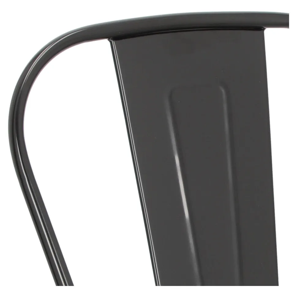 Krzesło Paris czarne inspirowane Tolix