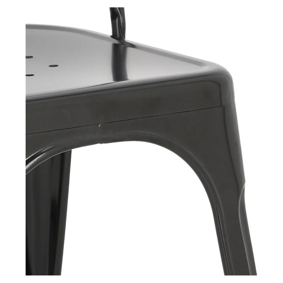 Krzesło Paris czarne inspirowane Tolix