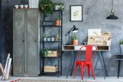 Krzesło Paris czerwone inspirowane Tolix