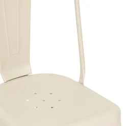 Krzesło Paris Edge metalowe kremowe