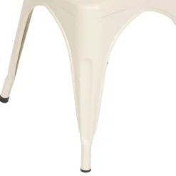 Krzesło Paris Edge metalowe kremowe