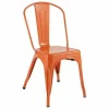 Krzesło Paris Edge metalowe pomarańczowe