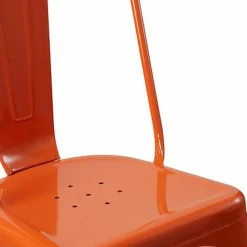 Krzesło Paris Edge metalowe pomarańczowe