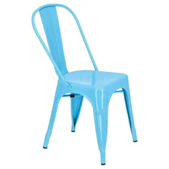 Krzesło Paris niebieskie inspirowane Tolix