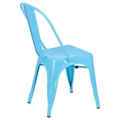 Krzesło Paris niebieskie inspirowane Tolix