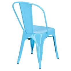 Krzesło Paris niebieskie inspirowane Tolix