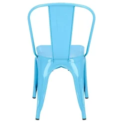 Krzesło Paris niebieskie inspirowane Tolix