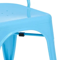 Krzesło Paris niebieskie inspirowane Tolix