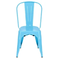 Krzesło Paris niebieskie inspirowane Tolix