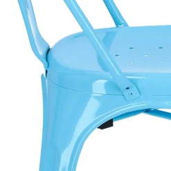 Krzesło Paris niebieskie inspirowane Tolix