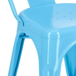 Krzesło Paris niebieskie inspirowane Tolix
