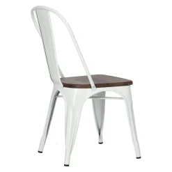 Krzesło Paris Wood białe sosna orzech