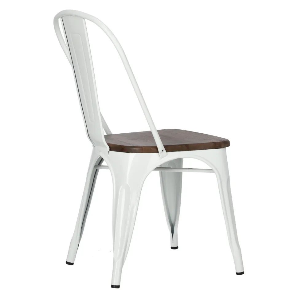 Krzesło Paris Wood białe sosna orzech