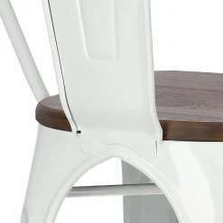 Krzesło Paris Wood białe sosna orzech