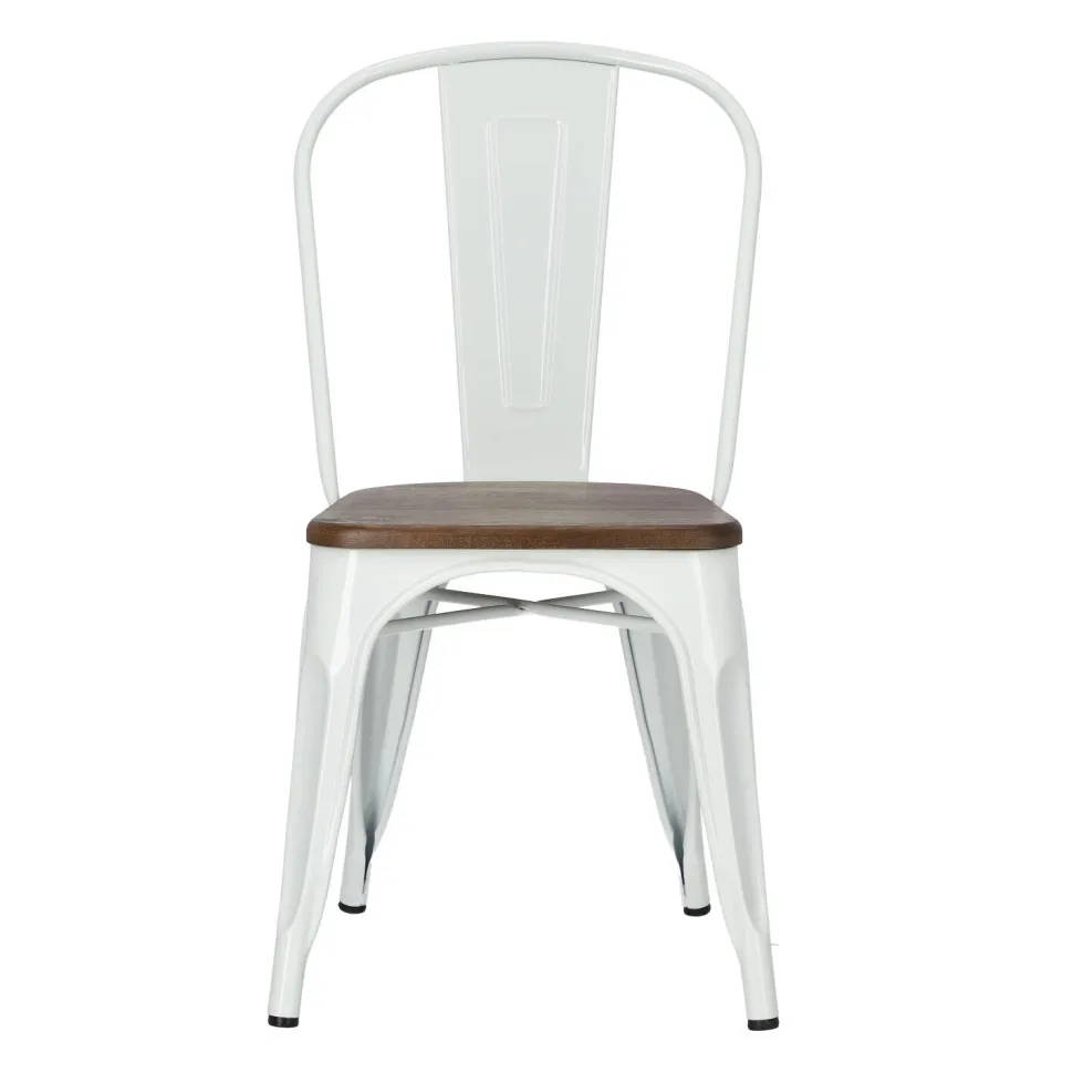 Krzesło Paris Wood białe sosna orzech