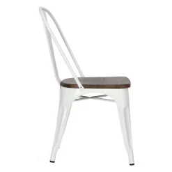 Krzesło Paris Wood białe sosna orzech