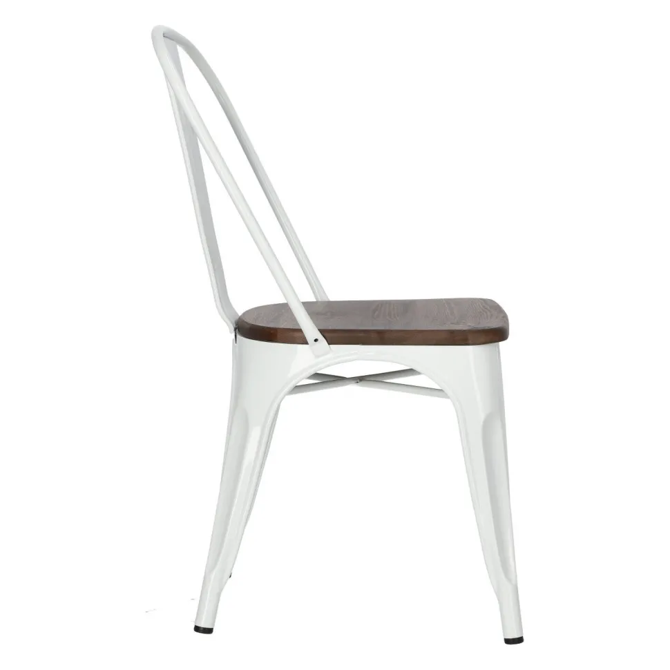 Krzesło Paris Wood białe sosna orzech